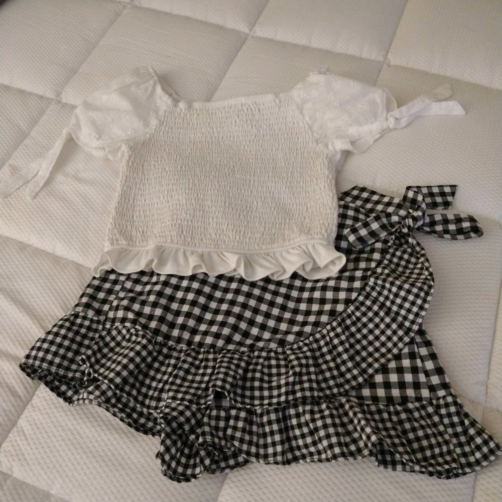 RARE EDITIONS, SIZE:14, BLACK/ WHITE